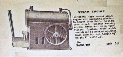 Advert Wonder steam engine.