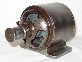 Dynamo for a miniature steam engine.