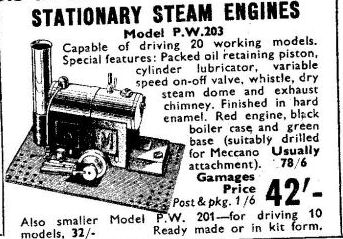 Luton Bowman PW203 steam engine advertisement.