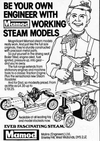 Mamod advertisment January 1977.