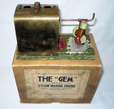 The Gem Steam Marine Engine Boxed.